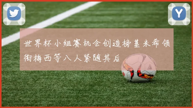 世界杯小组赛机会创造榜基米希领衔梅西等八人紧随其后